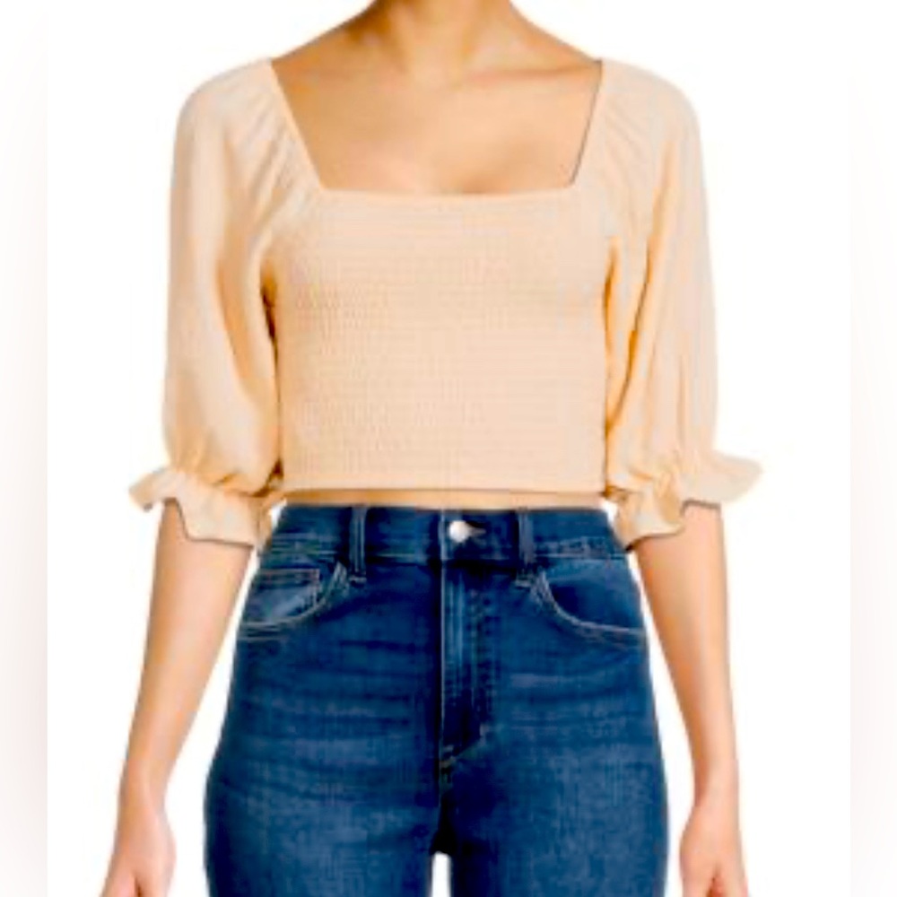 BCBGENERATION Smocked Crop Top Sz. L